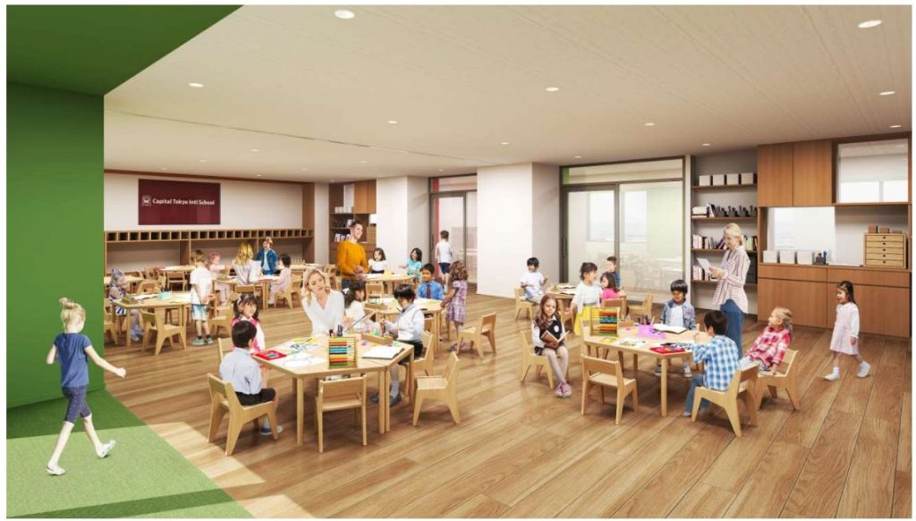 Sibuya Sakura Stage に誕生する「CTIS Kindergarten, Shibuya」 の教室　完成予想CG